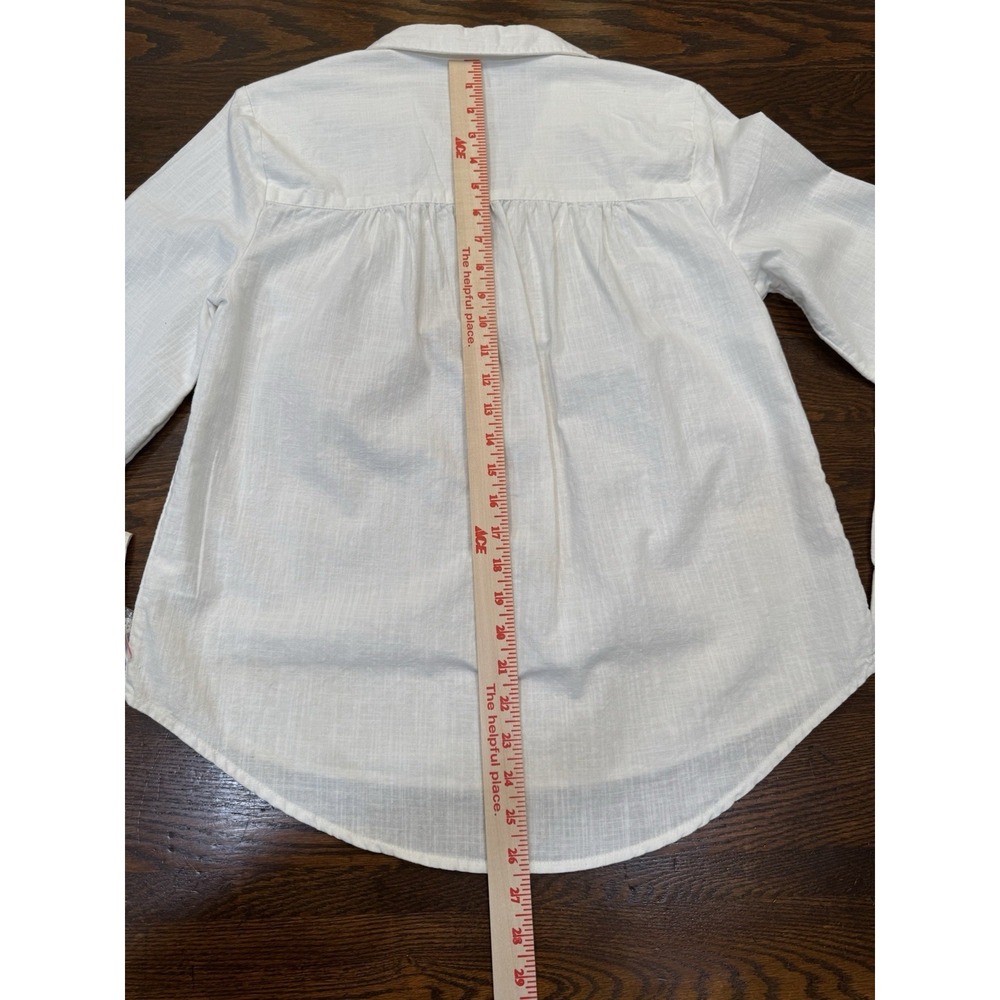 Falls Creek Women's Sz S Linen Blend Popover Top Lagenlook Boho NWOT Ivory - Picture 9 of 16